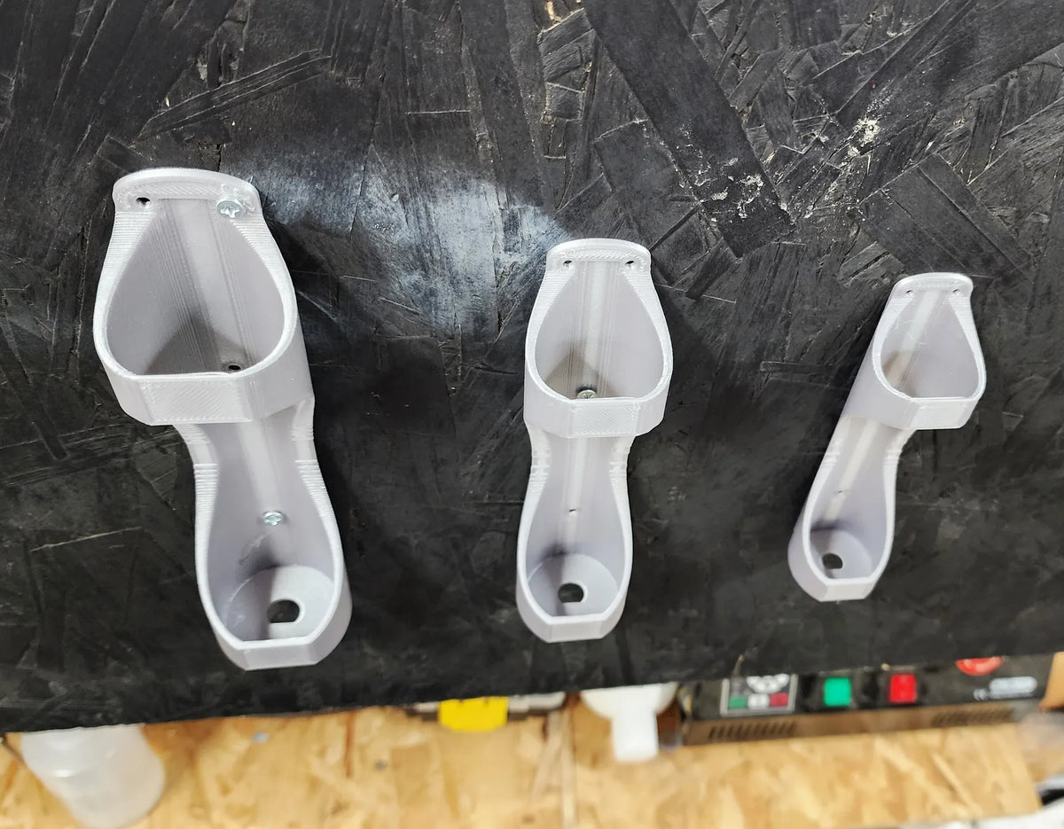 Universal Single Vertical Fishing Pole Holder Wall Mount - Fits ANY Size (30mm-39mm) 3-Pack