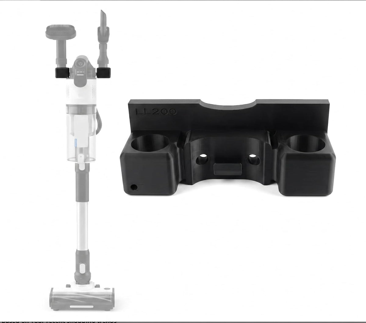 Wall Mount Holder for Levoit LVAC-300 Cordless Vacuum, All-in-One Storage Organizer with Accessory Holders, Space Saving for Garage, Closet, Utility Room