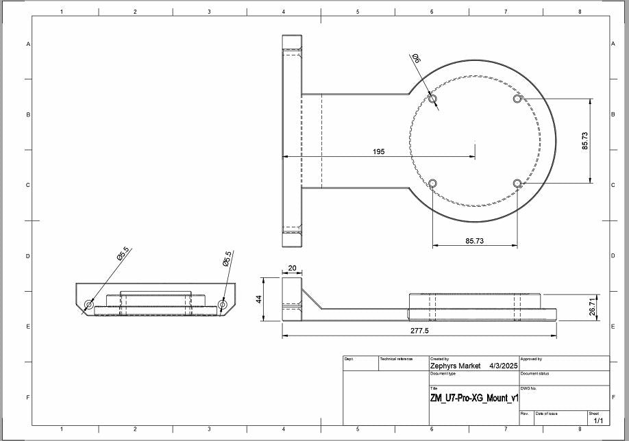 Horizontal Wall Mount for U7-Pro-XG & U7-Pro-XGS