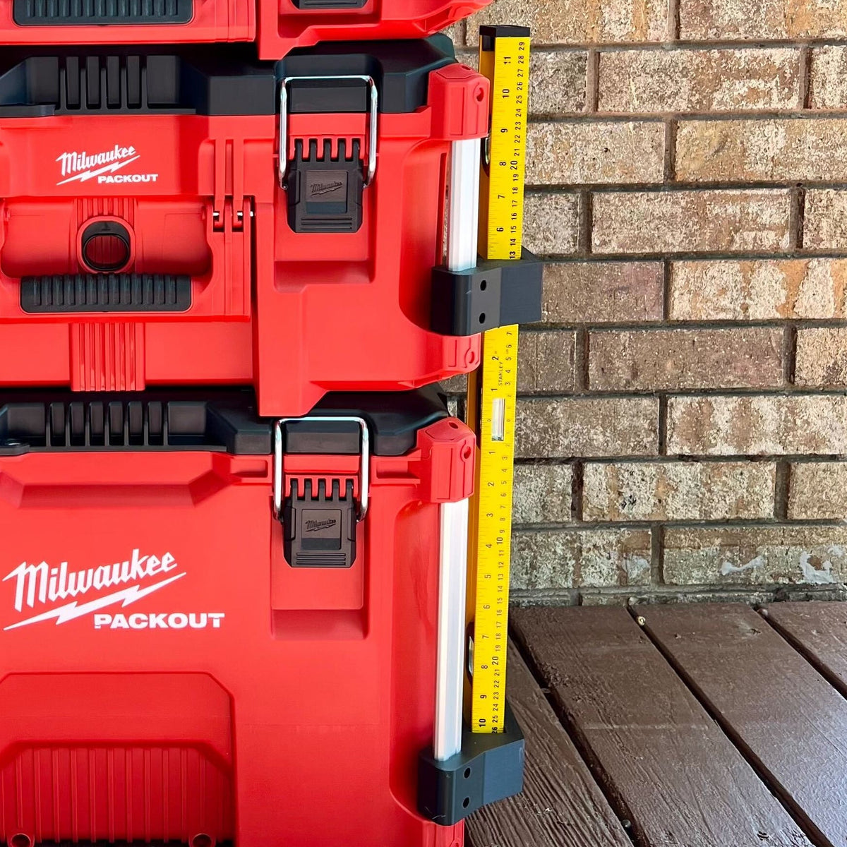 Milwaukee Packout Bundle - Rail Bracket Adapter, Level Holder and Extension Cord Bracket Accessories - PACKOUT IS NOT INCLUDED