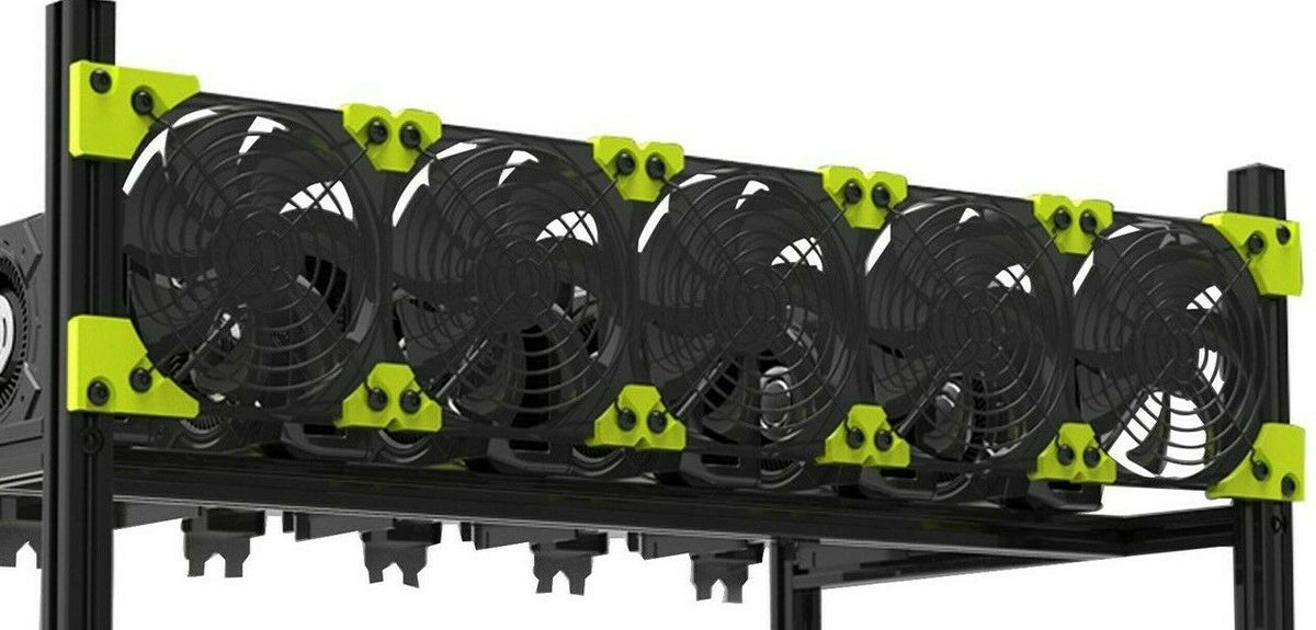 Fan Mounting Bracket 120mm Fans Mining Rigs 8-GPU Veddha